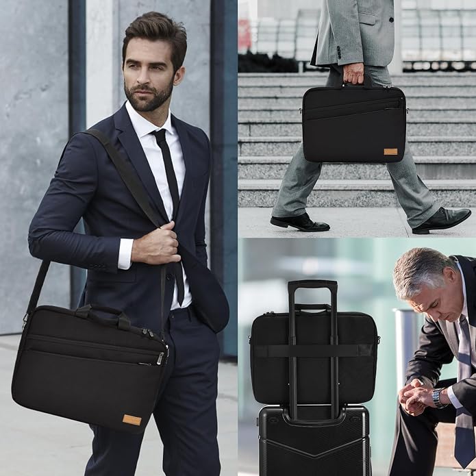 15 15.6 16 17 17.3 inch Laptop Computer PC Shoulder Bag Carrying Case, - Image 6