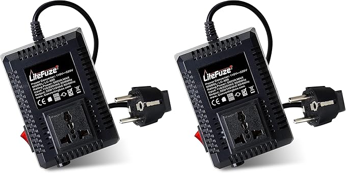 LiteFuze 500 Watt Step Up/Step Down Travel Voltage Converter, 220/110v to by LiteFuzeBrand