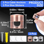 3 Sets Charger Holders for Cords, Adjustable Cable Anchor Holders, Adhesive - Image 2