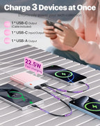 Aaoyun Portable Charger Power Bank, 10000mAh 22.5W PD Fast Charging Powerbank - Image 3