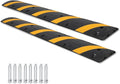 Heavy Duty Speed Bumps for Driveway, 2 Pack 6Ft Rubber Speed Bumps, 2 Channel by MERXENG