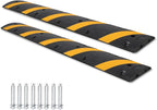 Heavy Duty Speed Bumps for Driveway, 2 Pack 6Ft Rubber Speed Bumps, 2 Channel by MERXENG