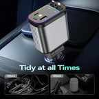 Fast Car Charger with Starlight, 4 in 1 Retractable Car Charger, 69W USB C - Image 6