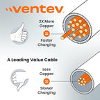Ventev - Chargesync Helix Cable 14" USB A to USB C, Cloth Covered, Flexible - Image 2