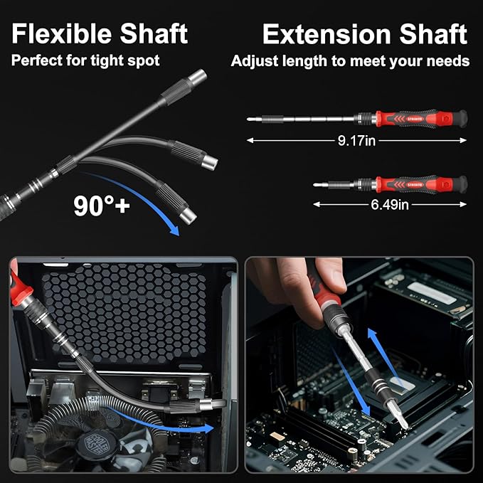STREBITO Electric Screwdriver, 144-in-1 Precision Screwdriver Set, 120 Magnetic - Image 8