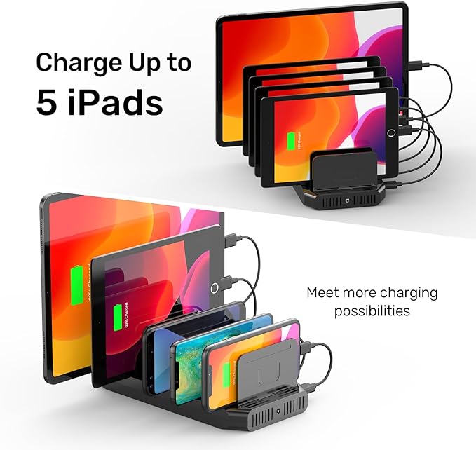 Unitek USB Charging Station, 10 USB Fast Ports Charge Docking Station and - Image 5