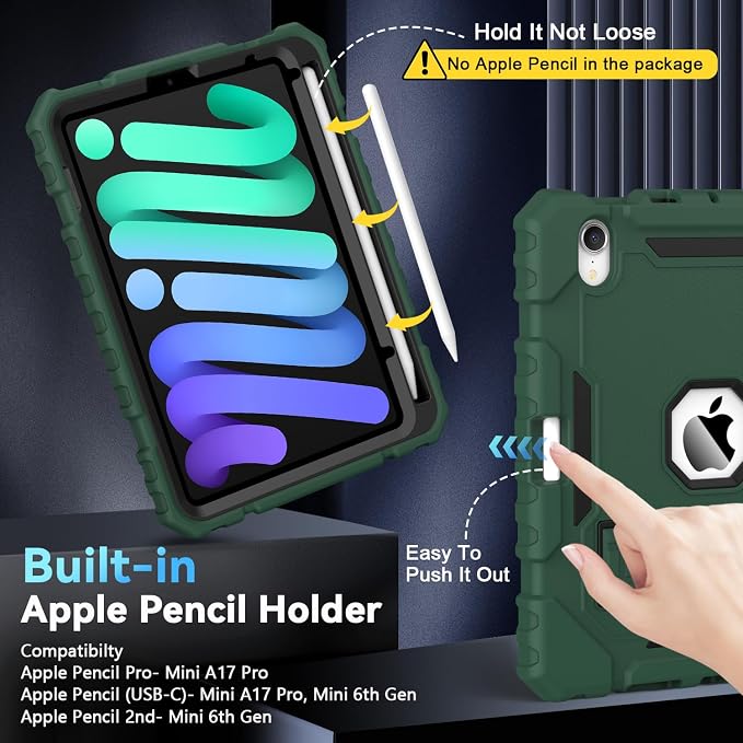 Grifobes Case for iPad Mini 7 2024 / Mini 6 2021 8.3 inch, Heavy Duty - Image 2
