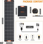 200W Portable Solar Panel for Power Station Generator, 12V/24V Flexible - Image 9