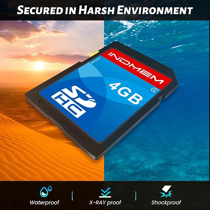 INDMEM SD Card 4GB, 8 Packs Class 4 4GB Flash Memory Card MLC Standard Secure - Image 4