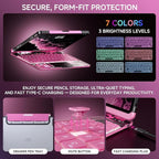 Transparent Case with Keyboard for iPad Air 13 Inch, iPad Pro 12.9 Inch - Image 7