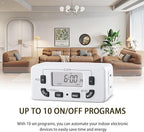 7 Day Programmable Digital Timer Outlet, Indoor Timer - Image 4
