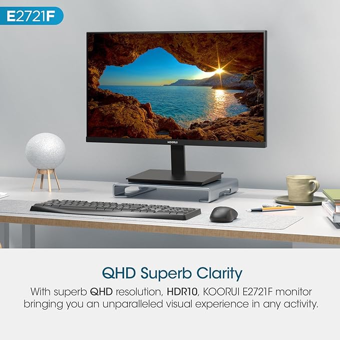 KOORUI 27 Inch QHD IPS Ultra-Thin Computer Gaming Monitor, 100Hz Refresh Rate - Image 3