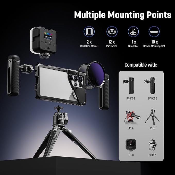 NEEWER S25 Ultra Phone Cage, Mobile Video Rig Phone Stabilizer - Image 4