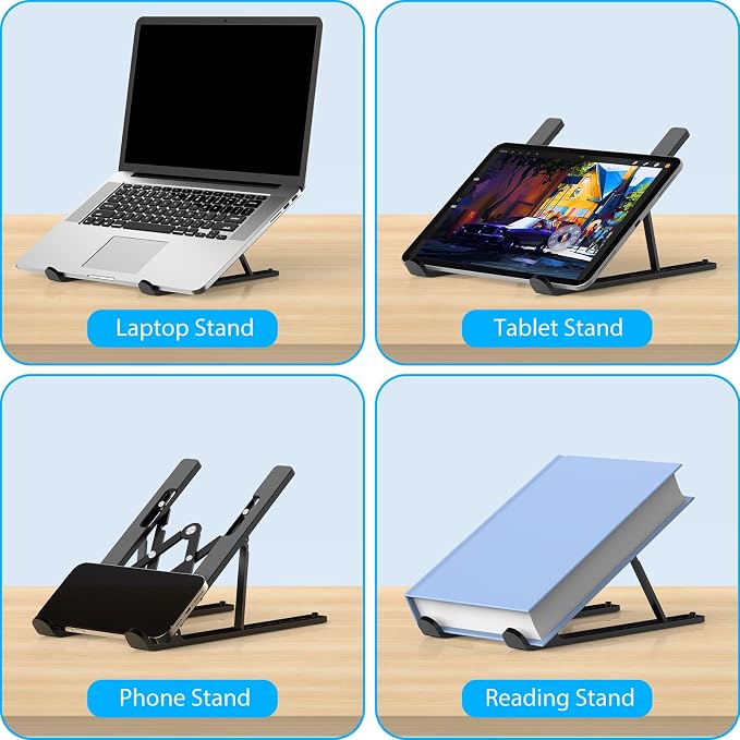 Adjustable Laptop Stand, Portable Laptop Riser - Image 6