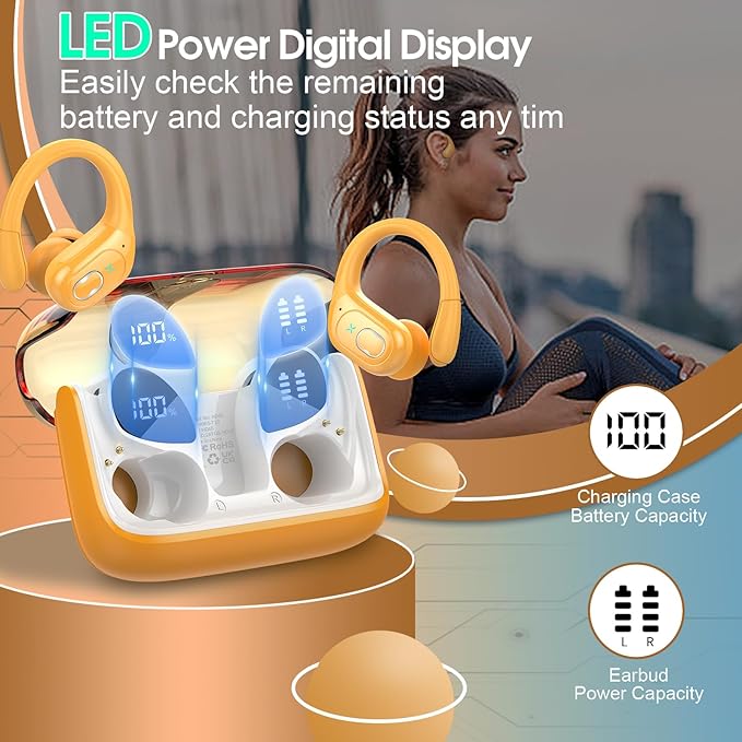Wireless Earbuds 75hrs Bluetooth 5.4 Headphone Sport, 2025 Bluetooth Earbuds - Image 5