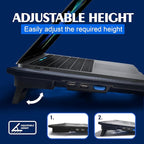NAGAN Laptop Cooling Pad with 6 Fans, Ergonomic USB Powered Cooling Pad - Image 3