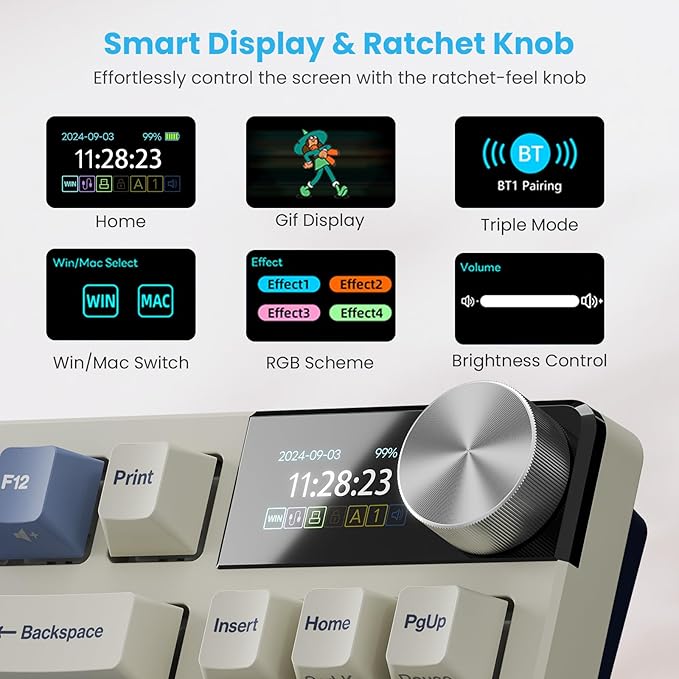 RK ROYAL KLUDGE S85 Wireless Mechanical Keyboard, 85% Wireless TKL Keyboard - Image 2