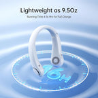 JISULIFE Portable Neck Fan, Hands-Free Bladeless, 5 Speeds, 4000 mAh Battery - Image 5