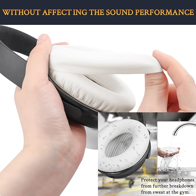 SOULWIT Ear Pads Cushions + Headband + Silicone Earpads Cover Protector - Image 5