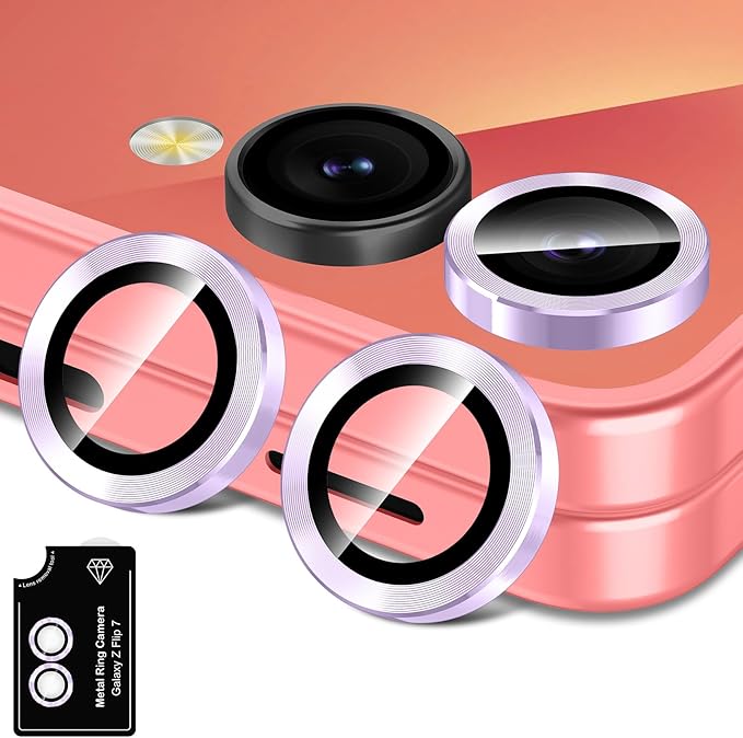 for Samsung Galaxy Z Flip 7 Camera Lens Protector, Individual Metal Ring by Btscase
