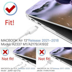 MEEgoodo for MacBook Air 13 inch Case 2021 2020 2019 2018 Released A2337 M1 - Image 2
