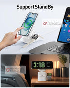 iWALK 3-in-1 Magnetic Wireless Charging Stand, 15W Foldable Charger Station - Image 6