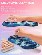 Hokafenle 2in1 Combination, Wave Keyboard Wrist Rest and Ergonomic Curvature - Image 3