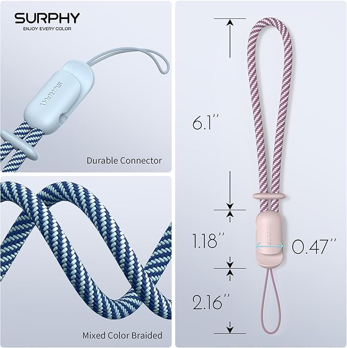 SURPHY 2 Pack Phone Lanyard for Cellphone Case, Phone Wrist Strap for Case - Image 5