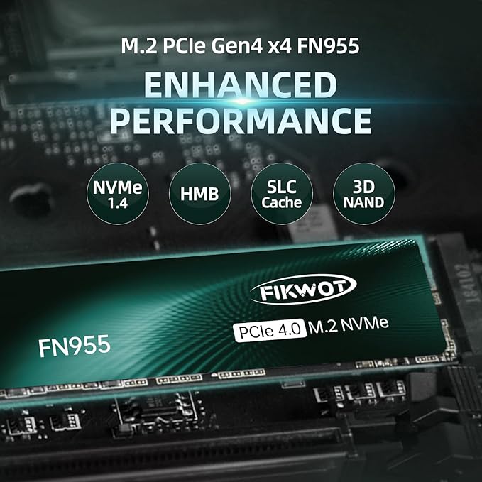 FN955 2TB NVMe SSD M.2 2280 PCIe Gen4x4, 3D NAND TLC Flash Internal Solid State - Image 5