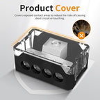 Joinfworld 4 Way Power Distribution Block Car Audio 0/2/4 Gauge Input 4/8/10 - Image 4