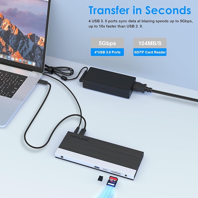 WAVLINK USB C Docking Station 4K Triple Display - Image 6