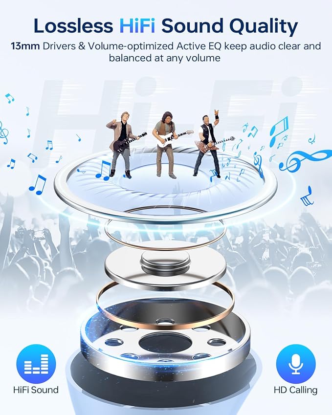KTGEE Wireless Earbuds Bluetooth 5.3 Headphones, 40Hrs Playback Stereo Ear Buds - Image 7