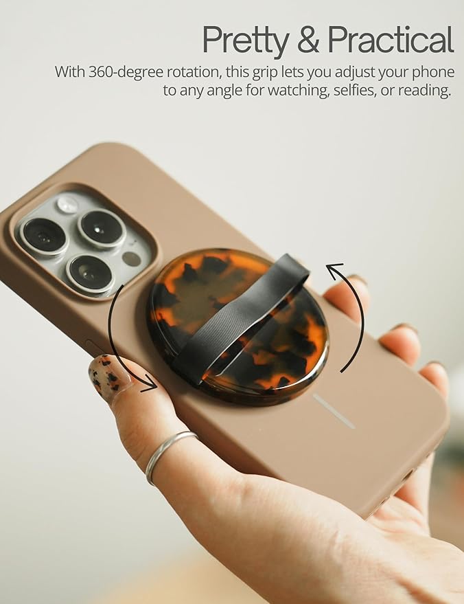 Heesch Magnetic Ring for Phone Case Loopy Brown Phone Grip Strap Holder for - Image 4