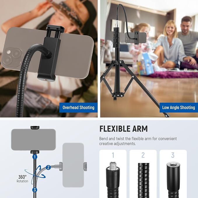 NEEWER 71" Phone Tripod Stand - Image 3
