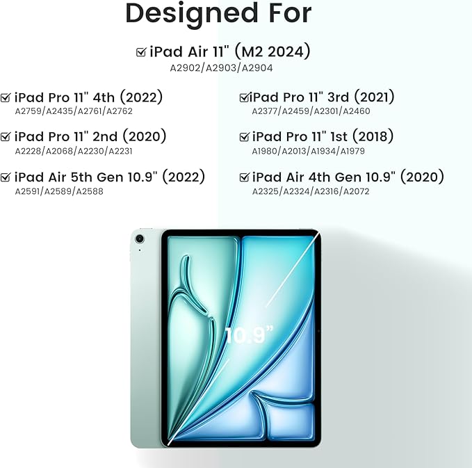 Magnetic Keyboard Case for iPad Air 5th 4th Generation 10.9 inch Pro 11 - Image 2