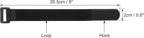 20 Pack 0.8 x 8 Inches Hook and Loop Reusable Fastening Cable Tie Down Straps - Image 3