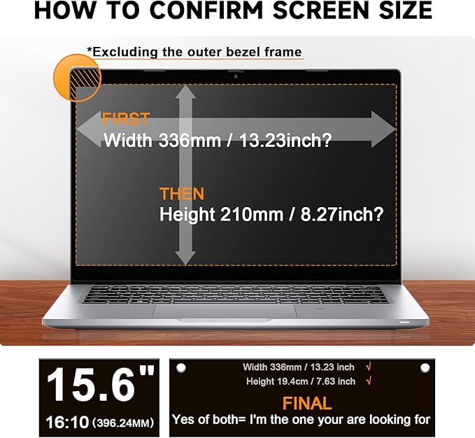 Laptop Privacy Screen 15.6 Inch Compatible - Image 5