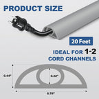 Floor Cord Cover for Wires on Floor Self Adhesive Cord Hider Floor Cable - Image 6