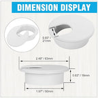 2" White Desk Grommet, JTemgle Plastic Cable Hole Cover Computer Table Cord - Image 5