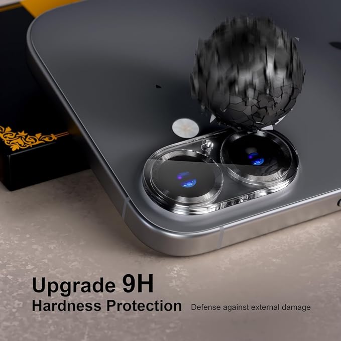beuxece for 6 Pack iPhone 16 / iPhone 16 Plus Camera Lens Protector 9H Tempered - Image 3