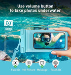 Waterproof Phone Case, with Inside Card Pack, IPX8 Under Water Phone Bag - Image 4