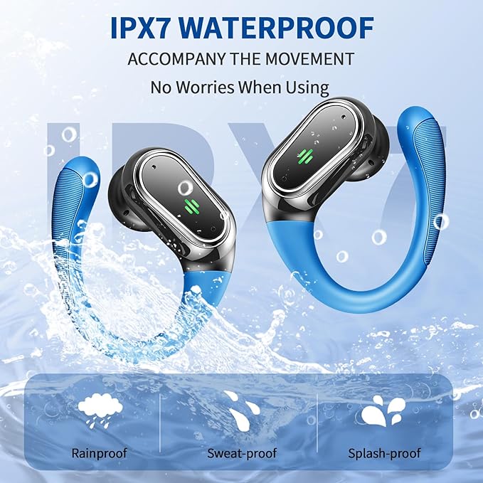Wireless Earbuds, 2025 Bluetooth 5.4 Headphones Sport, 50H Stereo Wireless - Image 7