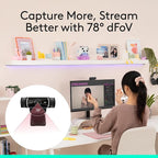 Logitech C922x HD Pro Webcam, Full HD 1080p/30fps Video, HD Light Correction - Image 10