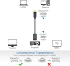4K DisplayPort to HDMI Adapter, 10 Pack, Uni-Directional Gold-Plated Display - Image 3