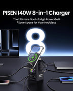 PISEN 8-in-1 Mag-Safe Charger Stand - 140W Charging Station - Image 4