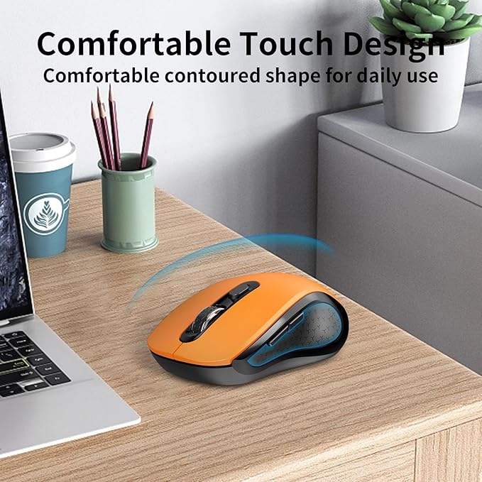 Wireless Mouse Ergonomic, Side Buttons Mouse, 2400 DPI, Silent and Anti Slip - Image 3