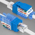 Everest 45° Angled RJ45 Cat5e Keystone Jacks 20-Pack in Blue - Image 8