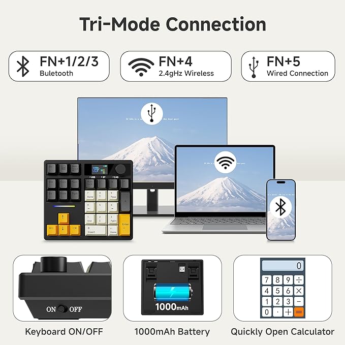 BOYI TD31Pro Mechanical Numpad, Mini Keyboard - Image 6