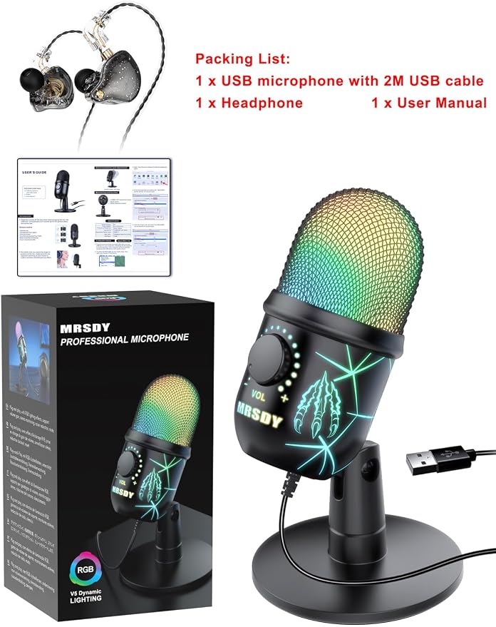 USB Gaming Microphone for PC, Computer Mic - Image 9