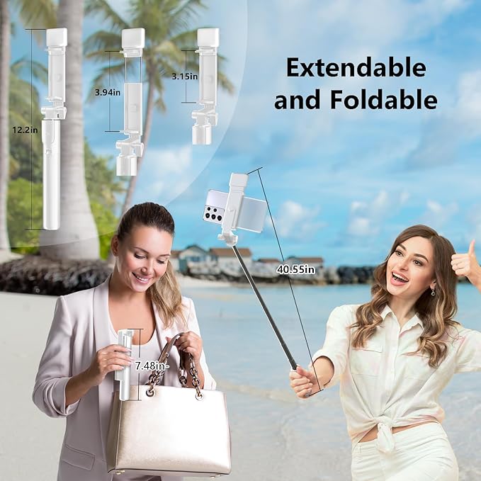 Selfie Stick Tripod, 40 in Retractable Tripod - Image 6